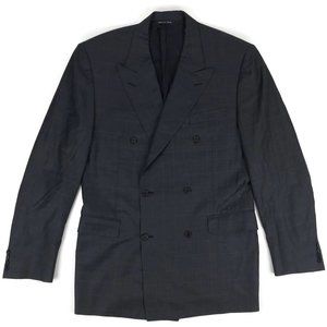 Canali Double Breasted Suit Jacket Blazer Blue 42L